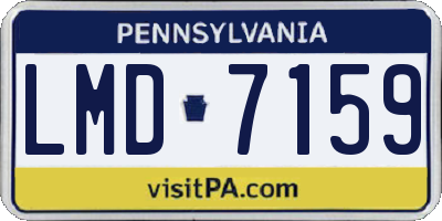 PA license plate LMD7159