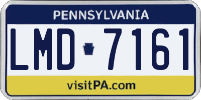 PA license plate LMD7161
