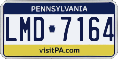 PA license plate LMD7164