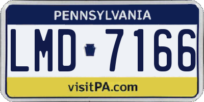 PA license plate LMD7166