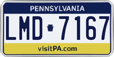 PA license plate LMD7167