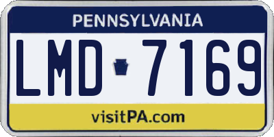 PA license plate LMD7169