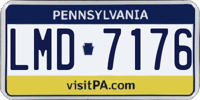 PA license plate LMD7176