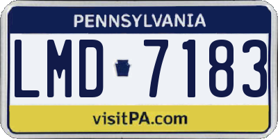 PA license plate LMD7183