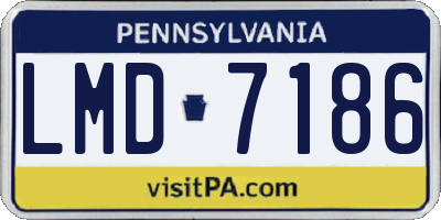 PA license plate LMD7186