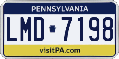 PA license plate LMD7198