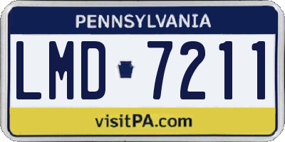 PA license plate LMD7211