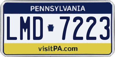 PA license plate LMD7223