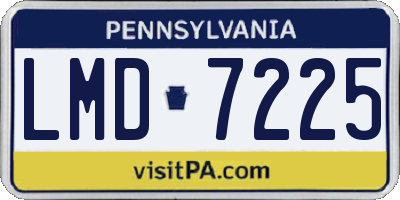 PA license plate LMD7225