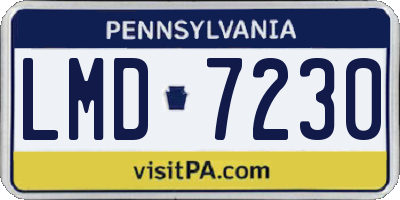 PA license plate LMD7230