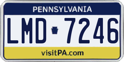 PA license plate LMD7246