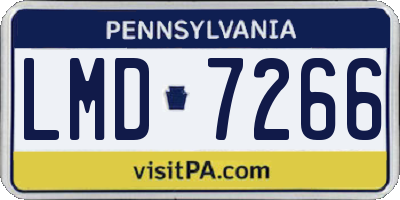 PA license plate LMD7266