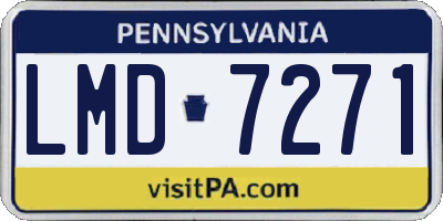 PA license plate LMD7271
