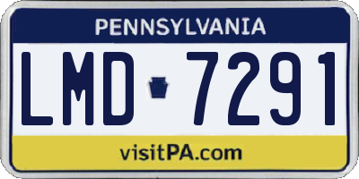 PA license plate LMD7291