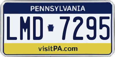 PA license plate LMD7295