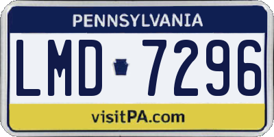 PA license plate LMD7296