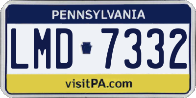 PA license plate LMD7332
