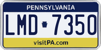 PA license plate LMD7350