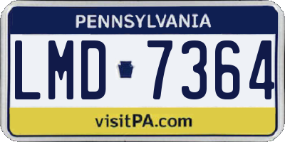 PA license plate LMD7364