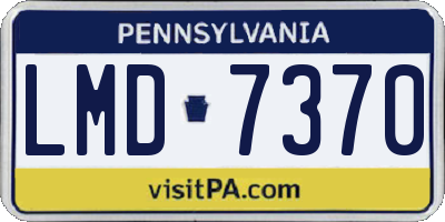 PA license plate LMD7370