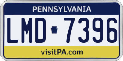 PA license plate LMD7396