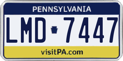 PA license plate LMD7447