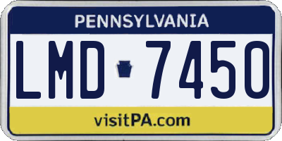 PA license plate LMD7450