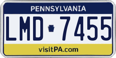 PA license plate LMD7455