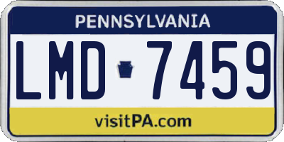 PA license plate LMD7459