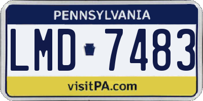 PA license plate LMD7483