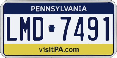 PA license plate LMD7491