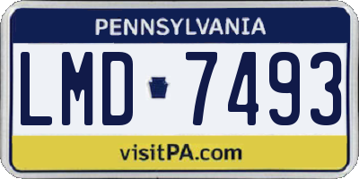 PA license plate LMD7493