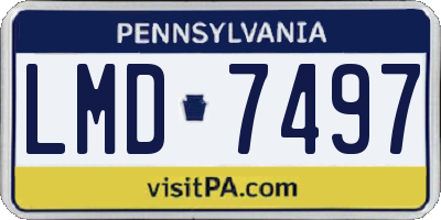 PA license plate LMD7497