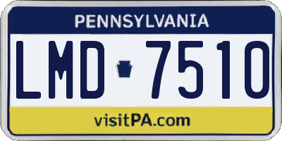 PA license plate LMD7510