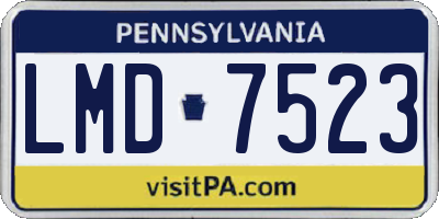PA license plate LMD7523