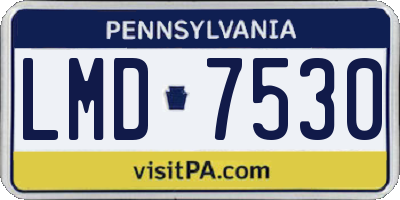 PA license plate LMD7530