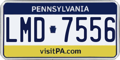 PA license plate LMD7556