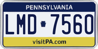 PA license plate LMD7560