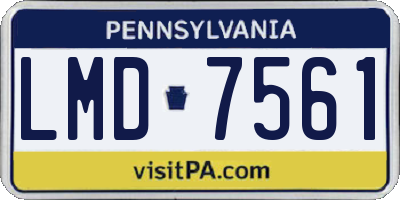 PA license plate LMD7561