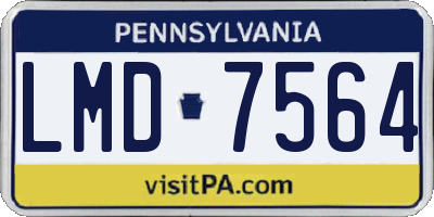 PA license plate LMD7564