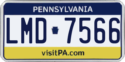 PA license plate LMD7566