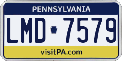 PA license plate LMD7579