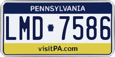 PA license plate LMD7586