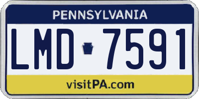 PA license plate LMD7591