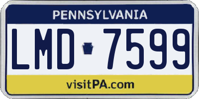 PA license plate LMD7599