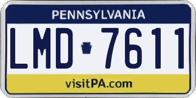 PA license plate LMD7611