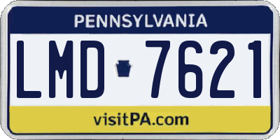 PA license plate LMD7621