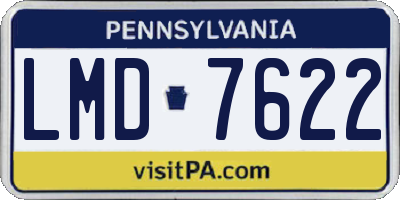 PA license plate LMD7622