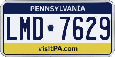 PA license plate LMD7629
