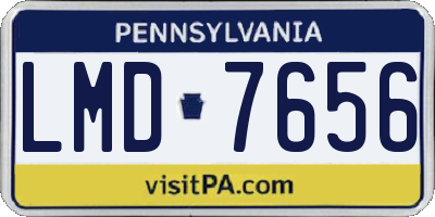 PA license plate LMD7656